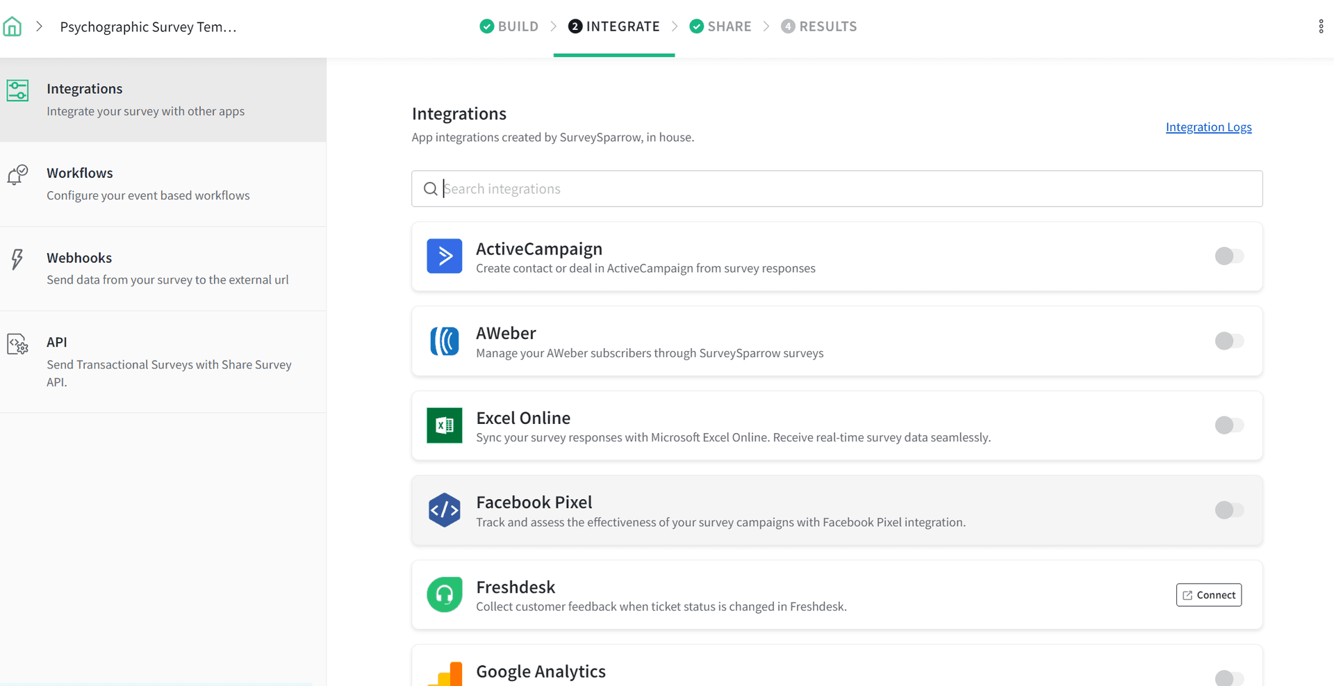 Bunch of Integrations