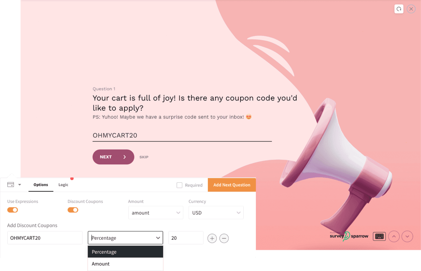 Provide discounts and manage coupons in your payment forms. Manage Discounts & Coupons