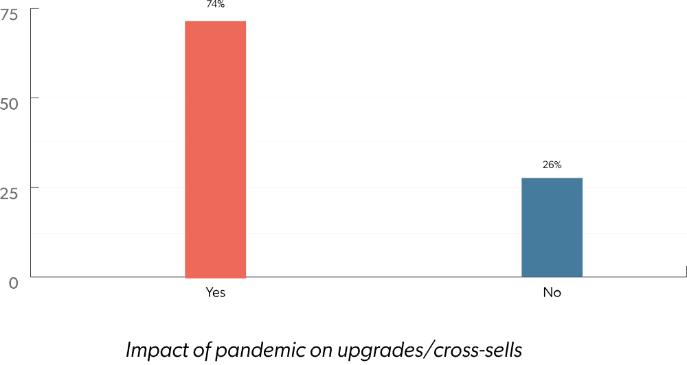 Impact of pandemic on upgrades/cross-sells