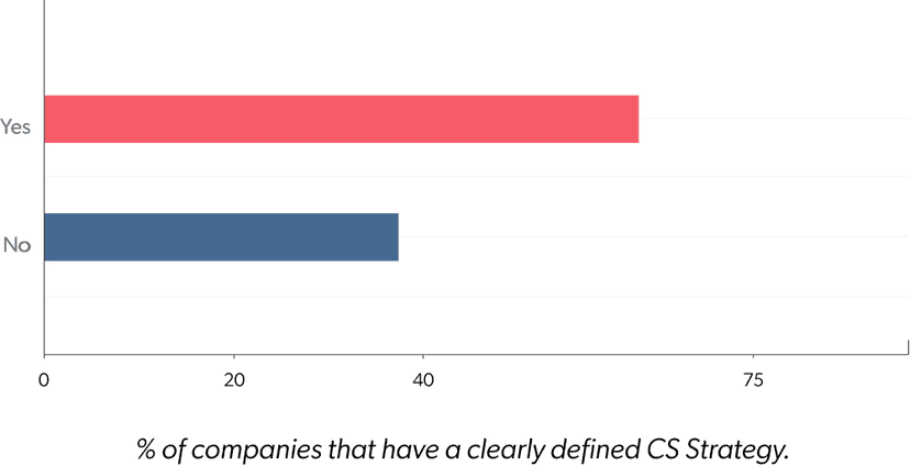 % of companies that have a clearly defined CS Strategy.