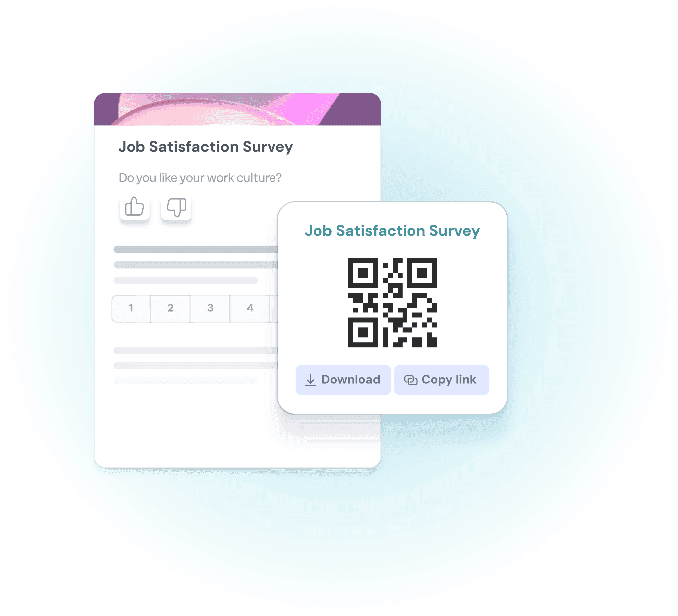 Recolha feedback onde quer que os seus colaboradores estejam, mesmo sem email